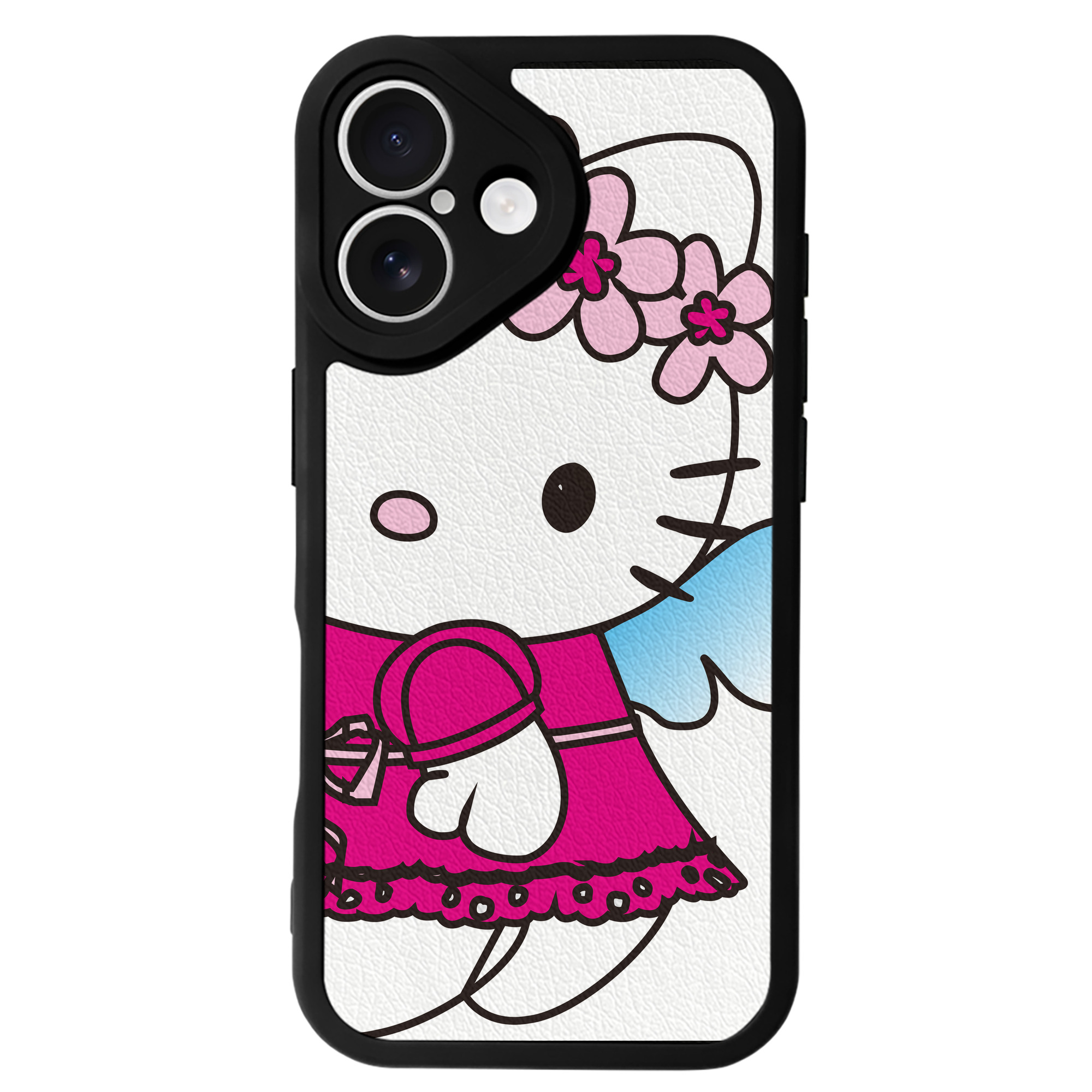 （画像用） Hello Kitty ハローキティ 【iPhone 16シリーズ対応】シリコンスマホケース（レザー調） 材質：シリコン